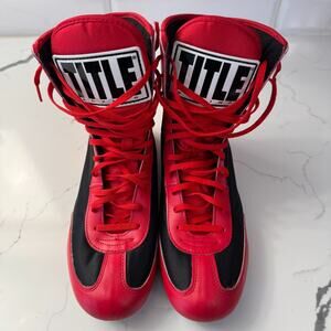 Title Boxing Red/Black/White Speed Flex Encore Mid-Length Shoes Mens Size 8